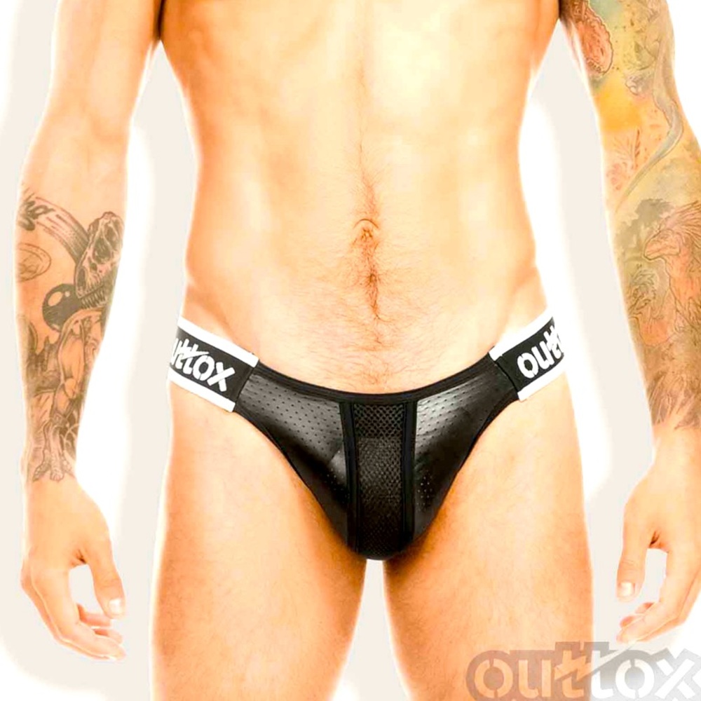 Outtox Black Jockstrap.JS144-90-Medium